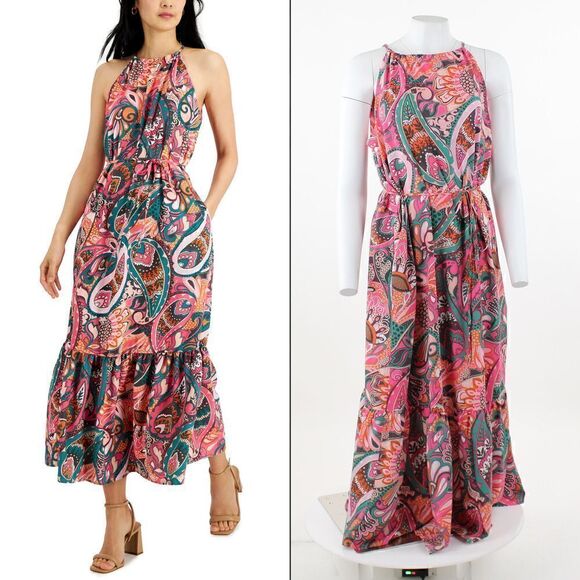 Inc International Concepts Women's Printed Tired Maxi Dress - Picture 1 of 5